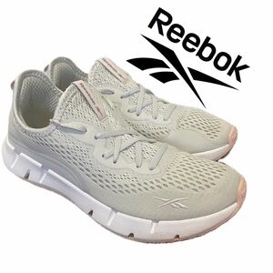 Reebok Zig Sky Running Sneakers Light Gray/Pink Lightweight Sz 8.5 Athletic Core